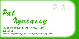 pal nyulassy business card